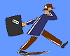 image: man with suit case