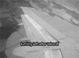 Turning left after takeoff