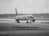 Taxiing to the terminal